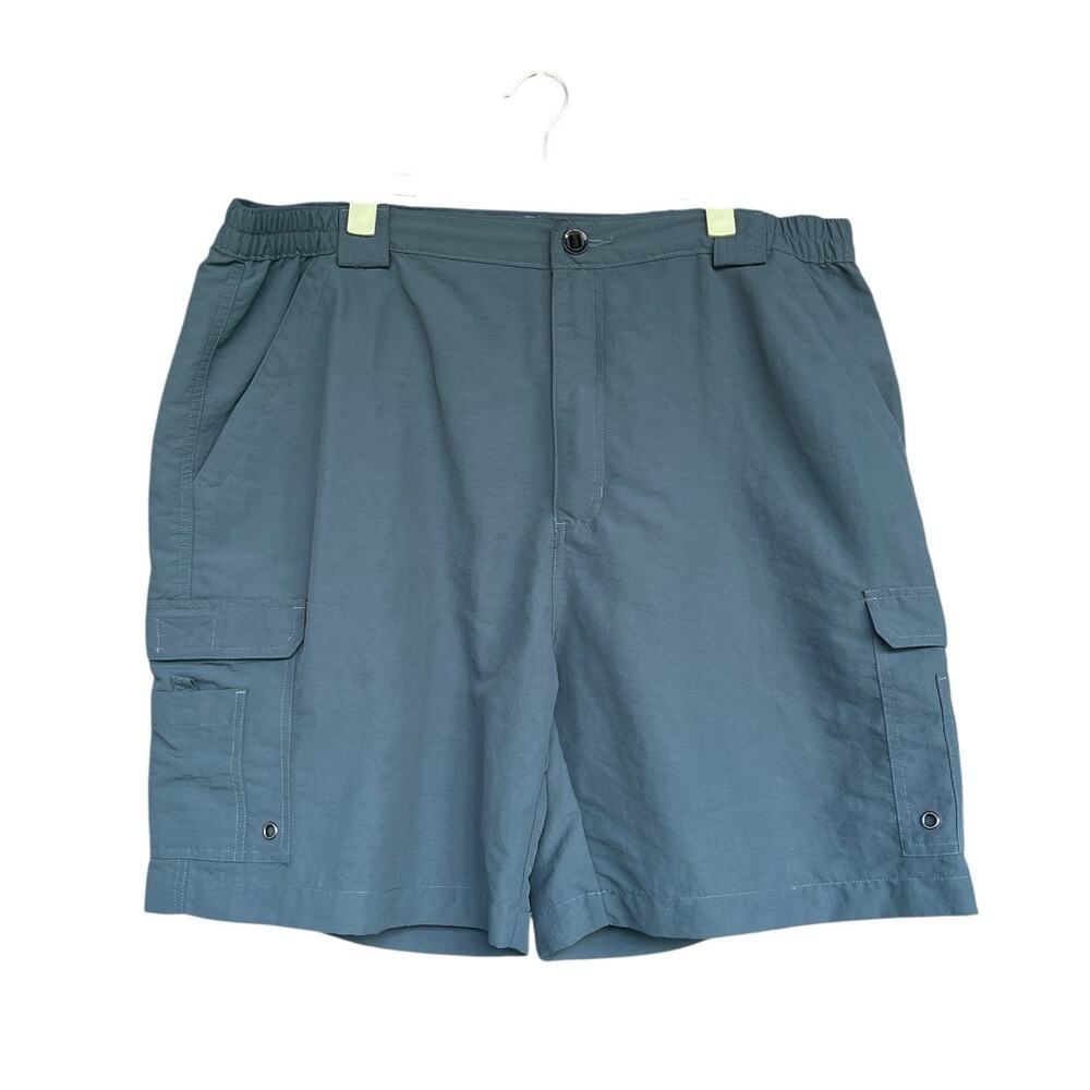Reel Legends Mens Shorts Extra Large XL Blue  Cargo Fishing 7" Outdoor Hiking
